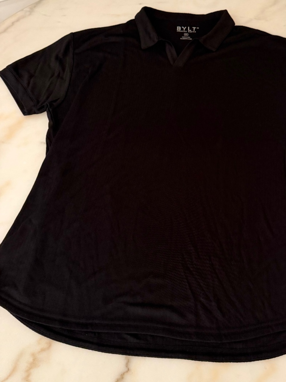 Bylt / XXL / Black Ribbed Polo
